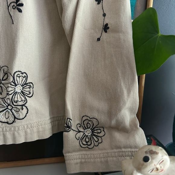 Y2K Floral Embroidered Women's Jacket Medium One Size - Picture 16 of 16